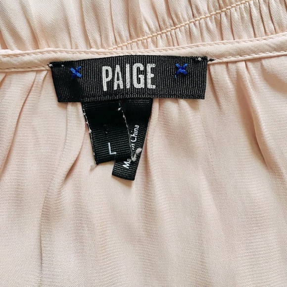 PAIGE | Odalynn Square-Neck Long-Sleeve Peplum Peasant Top Size L - Picture 9 of 13